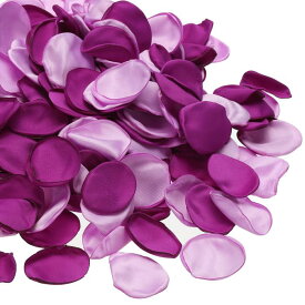 ウェディングパーティープロポーズ記念日装飾用300個 人工バラ 花びら偽 シルク花びら ライトパープル/パープル