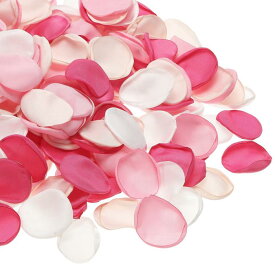 ウェディングパーティープロポーズ記念日装飾用 300個 人工バラ 花びら偽 シルク花びら ホワイト/ライトピンク/ピンク