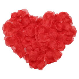 ウェディングパーティープロポーズ記念日装飾用500個 人工バラ 花びら偽 シルク花びら 赤い