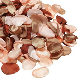 ウェディングパーティープロポーズ記念日装飾用300個 人工バラ 花びら偽 シルク花びら アプリコット/ライト茶色/茶色