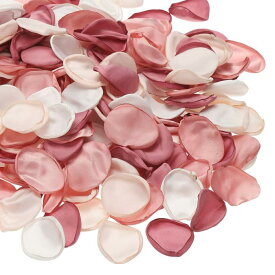 ウェディングパーティープロポーズ記念日装飾用 300個 人工バラ 花びら偽 シルク花びら ホワイト/アプリコット/ライトピンク/ピンク