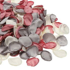 ウェディングパーティープロポーズ記念日装飾用 300個 人工バラ 花びら偽 シルク花びら ホワイト/ピンク/グレー