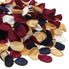 ウェディングパーティープロポーズ記念日装飾用 300個 人工バラ 花びら偽 シルク花びら 白/赤/黄/ダークブルー