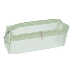 GLIDESMOOTH ペンケース 筆箱 透明 ペンバッグ メッシュポーチ 大容量 多機能 文房具収納 収納バッグ オフィス用品 1個 グリーン 長方形 スタイル3