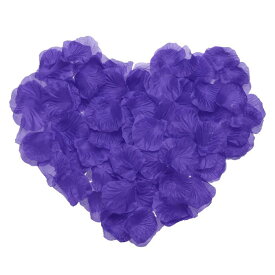 ウェディングパーティープロポーズ記念日装飾用500個 人工バラ 花びら偽 シルク花びら パープル