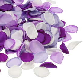 ウェディングパーティープロポーズ記念日装飾用 300個 人工バラ 花びら偽 シルク花びら ホワイト/ライトパープル/パープル