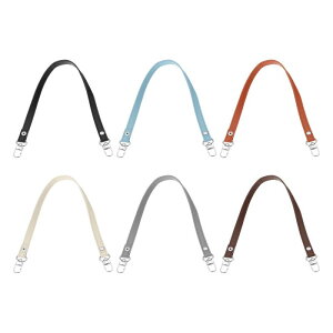 PATIKIL レザーパースハンドルストラップ 6個17"レザーパースストラップ交換DIY女性クラッチバッグハンドバッグトップハンドルストラップ修理アクセサリー 黒/グレー/ブルー/イエロー/ベージ