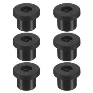 M METERXITY 配線用ラバーグロメット6個セット 10mm デスクグロメット 両面フレキシブル ケーブルコードグロメット デスクホールカバー ケーブル/ワイヤー保護用 ケーブルグロメット 黒