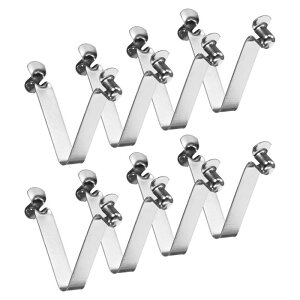 M METERXITY カヤックパドルスナップ8個セット6mmx41mmダブルボタンV字形スプリングスチールテントポールクリップキャンプ/カヤックパドル/テントポールプッシュボタンスプリングスナップクリ