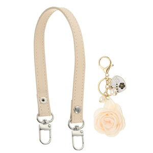 PATIKIL レザーパースハンドルストラップ 17"レザーパースストラップ交換用DIY女性クラッチバッグハンドバッグトップハンドルストラップ修理アクセサリー ローズキーチェーン付き イエロー