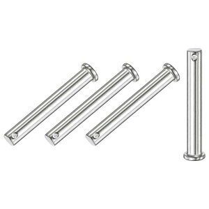 M METERXITY 4個入りシングルホールクレビスピン M10 x 70mm 304ステンレススチールフラットヘッドクレビスピン 機械リンケージ/トラック/芝刈り機用 リンクヒンジピン再利用
