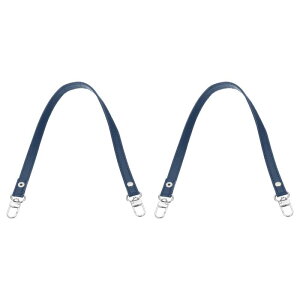 PATIKIL レザーパースハンドルストラップ 2個17"レザーパースストラップ交換用DIY女性クラッチバッグハンドバッグトップハンドルストラップ修理アクセサリー ダークブルー