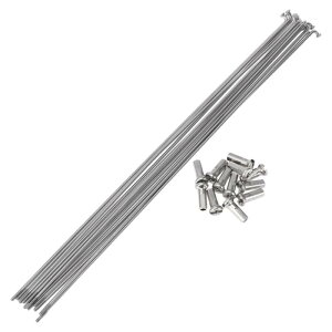 A ABSOPRO 12 Set 14G Bicycle Spokes 273mm Bike Wheel Spokes 304 Stainless Steel Silver Tone