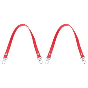PATIKIL レザーパースハンドルストラップ 2個17"レザーパースストラップ交換DIY女性クラッチバッグハンドバッグトップハンドルストラップ修理アクセサリー レッド