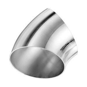 M METERXITY OD 2.5" 45度マンドレルベンドエルボー 厚さ1.5 mm 304ステンレス鋼排気エルボーパイプ 車両改造排気システム 階段手すりベンド用 高さ66 mm