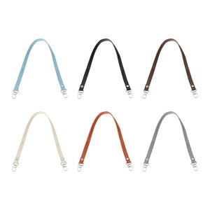PATIKIL レザーパースハンドルストラップ 6個26"レザーパースストラップ交換DIY女性クラッチバッグハンドバッグトップハンドルストラップ修理アクセサリー 黒/グレー/ブルー/イエロー/ベージ