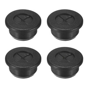 M METERXITY 配線用ラバーグロメット4個セット 20mmデスクグロメット 両面フレキシブルケーブルコードグロメット デスクホールカバー ケーブル/ワイヤー通過保護ケーブルグロメット 黒