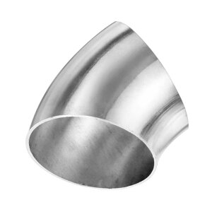 M METERXITY OD 2.1" 45度マンドレルベンドエルボー 厚さ1.5 mm 304ステンレス鋼排気エルボーパイプ 車両改造排気システム 階段手すりベンド用 高さ54 mm