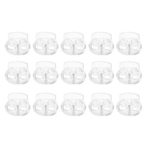 15個 プラスチックコードロック ダブルホールスプリングトグルストッパーファスナー 伸縮コード調整スライダー ドローストリング パラコード 靴ひも 衣類 荷物 バックパック キャンプ用 ク