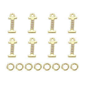 ネックレスブレスレットイヤリング宝石メイキングDiy用のペンダントアルファベットチャー ムペンダントの初期チャー ムバルク、ゴー ルド-I