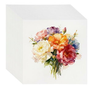 32�� ���ʎ� 6 x 6�C���` (15 x 15cm) 140lb/300G S M �A�[�e�B�X�g�p�G�掆 �∳���ʎ� �X�P�b�`�u�b�N�E�W���[�i���p (�p���d�l) �z���C�g
