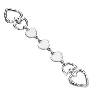 1PCS 6.3�C���` �o�b�O�G�N�X�e���_�[�`�F�[�� ���^���z���C�g�n�[�g ���z�`�F�[�����������X�g���b�v ���f�B�[�X�o�b�O���� �n���h�o�b�O�A���z�A�N���X�{�f�B�o�b�O�p �V���o�[