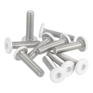 10���� M6-1×25mm �{�^�����Z�p���t���{���g 304�X�e�����X�| �t���X���b�h ����d�グ �Ƌ�E�Ɠd�p�Z���t�^�b�s���O�˂� �z���C�g