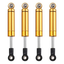 4個セット RCショックアブソーバー 1/10 72mm 内蔵スプリング オイルショック ダンパー 1/10 RCカー クローラー レーシング貨物車 アップグレードパーツ オレンジ