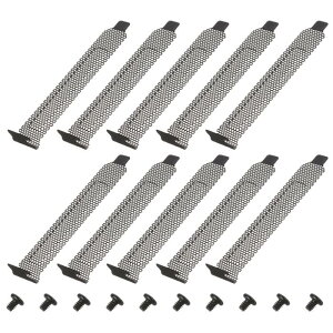 PATIKIL PCI�X���b�g�J�o�[ �_�X�g�t�B���^�[ 4.72×0.75�C���` 10���Z�b�g �X�`�[���� �h�o�o�b�t�� �ʕ��f�t���N�^�[�T�|�[�g �g���󔒃v���[�g PC�P�[�X�p �l�W�t�� ��