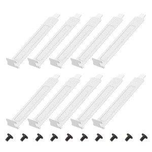 PATIKIL PCI�X���b�g�J�o�[ �_�X�g�t�B���^�[ 12x1.9cm (4.72x0.75�C���`) 10���Z�b�g �X�`�[���� �h�o�o�b�t�� ���C�f�t���N�^�[�T�|�[�g �g���󔒃v���[�g �l�W�t�� PC�P�[�X�p �z���C�g