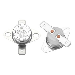 2個k sD301サーモスタット120°C/248°F 16A通常閉じN.C調整スナップディスク温度スイッチ、電子レンジ、オーブン、コーヒーメーカー、セラミック材料用