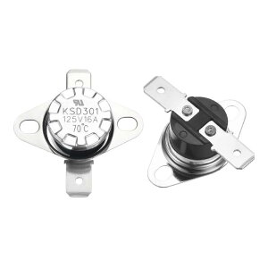 2個k sD301サーモスタット70°C/158°F 16A通常閉じN.C調整スナップディスク温度スイッチ、電子レンジ、オーブン、コーヒーメーカー、バケライト材料