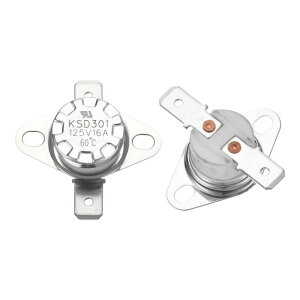 2個k sD301サーモスタット60°C/140°F 16A通常閉じN.C調整スナップディスク温度スイッチ、電子レンジ、オーブン、コーヒーメーカー、セラミック材料
