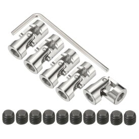 5mm/5mm IDステアリングユニバーサルジョイントシャフトカップリング L23XD11メタル45°回転可能ジョイントカプラー モデルカーシップドライブシャフトモーター接続用 ネジレンチセット