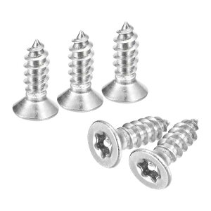 平らなカウンターシンクヘッドトルクスねじ 50個入り M3 x 10mm 304ステンレス鋼防盗シートメタルねじ(ビットT10付き) 木材 機械産業用 自己攻釘防犯(シルバー)