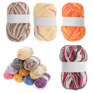 CAPASTEC 毛糸 60%コッ トン40%アクリル 50g±2g (約160m) 柔らかい 2本セット 編み物セット 段染風 クリス マスプレゼント 手編み 初心者向け グラデーションピンクブラック