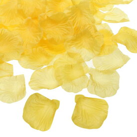 PATIKIL 人工バラの花びら 1000個のフェイクフラワーシルクペタル装飾用品 よいな夜の結婚式パーティーイベントデコレーション オレンジイエロー