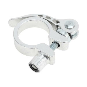 Motoforti ユニバーサルバイク自転車シートポストクランプシートポストカラー 31.8mm クイックリリース アルミニウム合金 シルバートーン