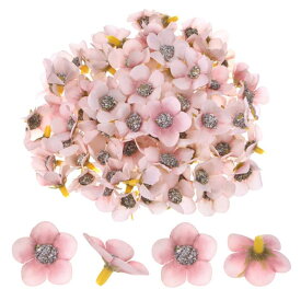 M METERXITY 100個入りの人工花の花びら ウェディング/ガーランド/帽子/靴/パーティーの装飾用 偽のミニ桜の花びらバルク[ミディアムピンク]