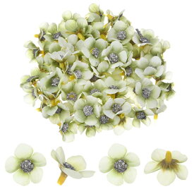 M METERXITY 100個入りの人工花の花びら ウェディング/ガーランド/帽子/靴/パーティーの装飾用 偽のミニ桜の花びらバルク[ライトグリ ーン]