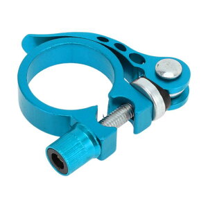 Motoforti ユニバーサルバイク自転車シートポストクランプシートポストカラー 31.8mm クイックリリース アルミニウム合金 ブルー