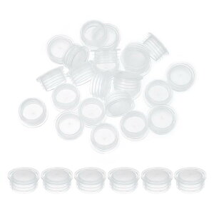 PATIKIL 塩と胡椒振り子ストッパー18mm/0.71" 25個 プラスチック製塩振り子プラグ交換用プルリング付き再利用可能なクリアラウンドエンドキャップポットボトルパイプ