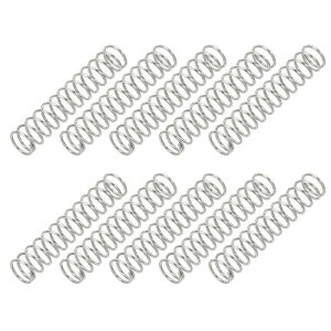 PATIKIL 圧縮バネ 0.6mmワイヤ径 x 6mm OD x 30mm L 10個304ステンレス鋼機械延長小バネペンバネアソートメントキット ショップおよび家庭用修理