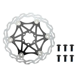 BULLSPANN 1セットの自転車ディスクブレーキローター、180mm自転車ブレーキディスクローター、6ボルト、マウンテンロード・Eバイク用の自転車フロー ティングディスクブレーキローター、ブラ