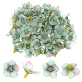 M METERXITY 50個入りの人工花の花びら ウェディング/ガーランド/帽子/靴/パーティーの装飾用 偽のミニ桜の花びらバルク[ダークグリ ーン]