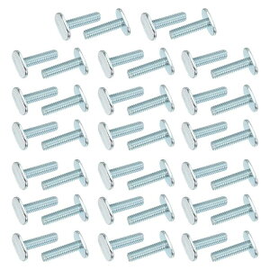 PATIKIL 1/4"-20 t ボルト 40パック 1" Tスロットボルト カヤックレールボルトアクセサリー ユニバーサルt木工ジグおよび取り付け具 シルバー