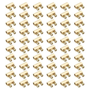 PATIKIL 5x4x10mm ���C���[���[�v�P�[�u���N�����v 60���� �_�u���z�[���^�J���C���[�N���b�v 3.0mm ���C���z�[���t�� �G���h�X�N�����[�X�g�b�p�[ �^�J�F