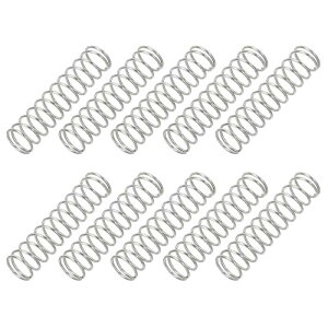 PATIKIL 圧縮バネ 0.5mmワイヤ径 x 6mm OD x 25mm L 10個304ステンレス鋼機械延長小バネペンバネアソートメントキット ショップおよび家庭用修理