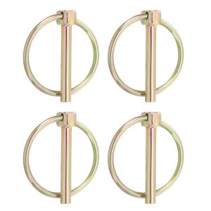 PATIKIL 11/64 x 1.42" リンチピン 4個 リンチピンアソートメントキット 軸ロックピンクリップハードウェアピン 農業トラクタートレーラーキャリッジ用(4.5x36mm)