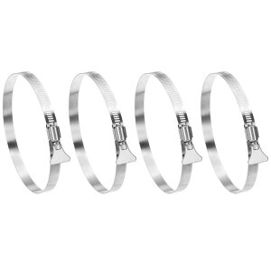 PATIKIL 5 �X�e�����X�X�`�[���z�[�X�N�����v�A4�� 118-140mm (4.7-5.6�C���`) �����\�ȃT���X�N�����[�L�[�^�C�v�N�����v ���[���M�A�z�[�X�N�����v �����ԗp�@�B�A�v���P�[�V�����p �V���o�[